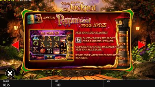 Wish Upon A Jackpot Slot Machine Free Spins Bonus Screen