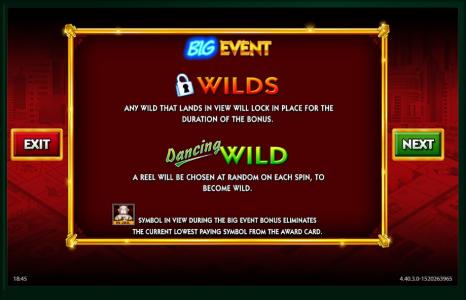Monopoly Big Event Slot Machine Wild Symbol Screen
