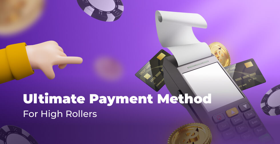 The player chooses the best payment method for a high roller in an online casino