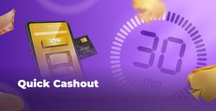 Withdrawing winnings from an online casino to a card in 30 minutes