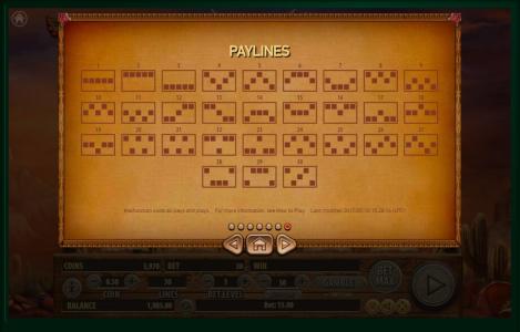 Bird Of Thunder Slot Machine Paylines Screen