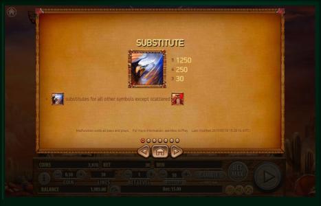 Bird Of Thunder Slot Machine Substitute Symbol Screen