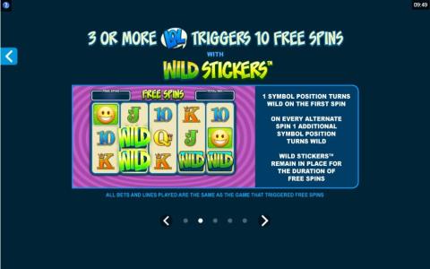 EmotiCoins Slot Machine Free Spins Bonus Screen