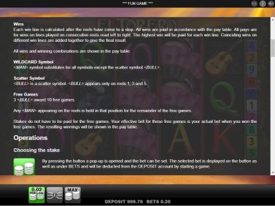El Torero Slot Machine Wildcard, Scatter, and Free Games Screen