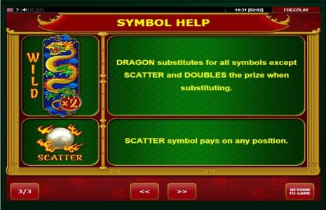 Wild Dragon Slot Machine Scatter Awards Screen