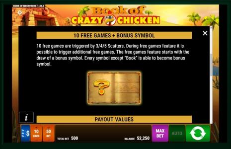 Book Of Crazy Chicken Slot Machine Free Games Screen