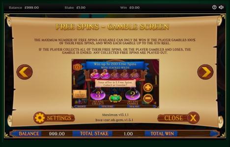 Balthazars Wild Emporium Slot Machine Free Spins Bonus Screen