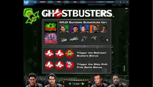 Ghostbusters Slot Machine Wild Symbol Screen