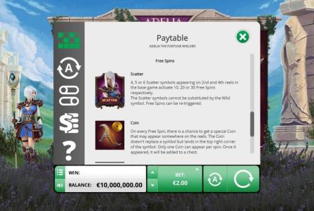 Adelia The Fortune Wielder Slot Machine Free Spins Bonus Screen